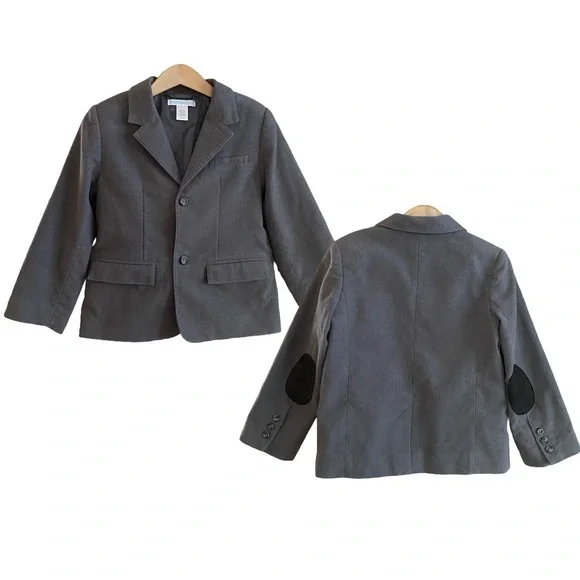 Janie and Jack Gray Blazer With Elbow Patches - Picture 1 of 14